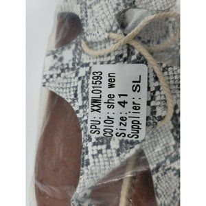 New Ladies She Wen Snakeprint Size 41 Sandal